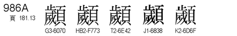 U+986A